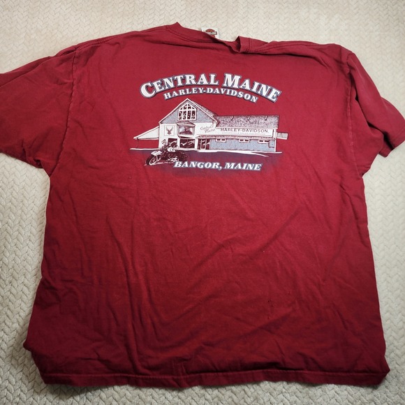 Vintage Harley Davidson Maine Lobster Motorcycle Graphic T-Shirt - Picture 7 of 9